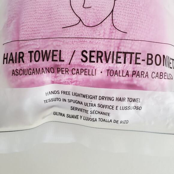 Afterspa Pink Hair Towel Wrap, One Size - Picture 4 of 6